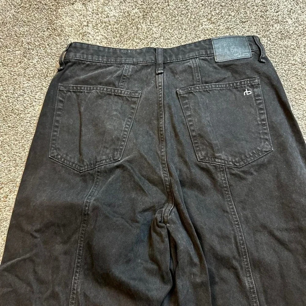 Rag & Bone Marina Wide-Leg Baggy Jeans‎ Angelique Black Size 28